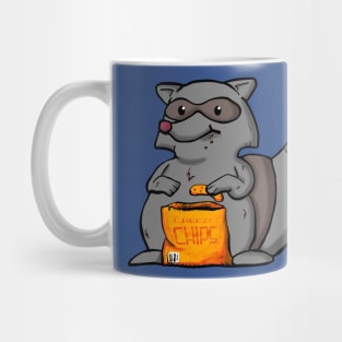 Chubby Raccoon with Cheesy Chips Mug